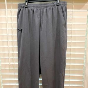 Men’s Under Armour Gray w/ Black Jersey Style Drawstring Sweatpants GUC Size XL